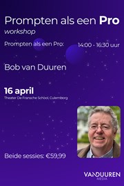 16 april: Verdiepingssessie 'Prompten als een pro'